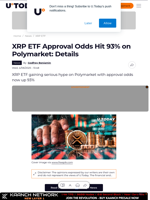 XRP ETF Approval Odds Hit 93% on Polymarket: Details
