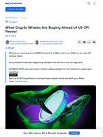 What Crypto Whales Are Buying Before the July CPI Data