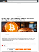 Steak 'n Shake Adds $10 Million in Bitcoin to Treasury After Eight Months of Crypto Payments - Brave New Coin