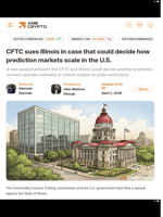 CFTC sues Illinois in case that could decide how prediction markets scale in the U.S. - AMBCrypto