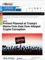 Protest Planned at Trump’s Meme Coin Gala Over Alleged Crypto Corruption - The Crypto News Wire