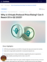 Why is Virtuals Protocol Price Rising? Can it Reach $5 in Q2 2025?
