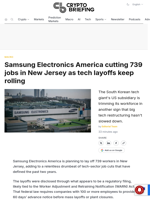 Samsung Electronics America cutting 739 jobs in New Jersey as tech layoffs keep rolling