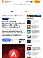 Grove Finance Launches on Avalanche With $250 Million Target Investment – News Bytes Bitcoin News