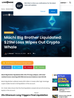 Machi Big Brother Liquidated After $29M ETH Loss