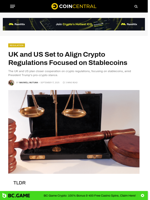 UK and US Set to Align Crypto Regulations Focused on Stablecoins - CoinCentral