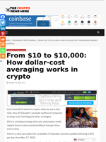 From $10 to $10,000: How dollar-cost averaging works in crypto - The Crypto News Wire