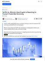 How Bitcoin and Crypto Are Preparing For Trump’s August 1 Tariffs
