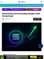 Solana Breaks Out Of Ascending Triangle: Is $300 The Next Stop?