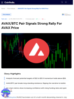 AVAX/BTC Pair Signals Strong Rally For AVAX Price