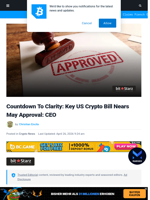 Countdown To Clarity: Key US Crypto Bill Nears May Approval: CEO