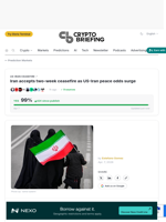 Iran accepts two-week ceasefire as US-Iran peace odds surge