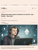 'Ethereum must remove features to survive' says Vitalik – But why? - AMBCrypto