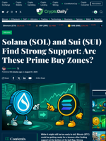Solana (SOL) and Sui (SUI) Find Strong Support: Are These Prime Buy Zones? - Crypto Daily