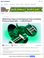 HBAR Price Eyes Rebound To This Level As Selling Eases 88%