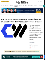 Elk Grove Village property seeks $850M in junk bonds for CoreWeave data center