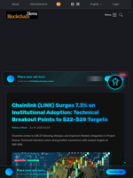 Chainlink (LINK) Surges 7.3% on Institutional Adoption: Technical Breakout Points to $22-$28 Targets - Blockchain.News