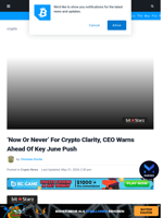 'Now Or Never' For Crypto Clarity, CEO Warns Ahead Of Key June Push