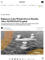 Balancer Labs Winds Down Months After $128M DeFi Exploit - Decrypt