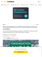 Why tokenization is an ETF-style market structure revolution