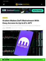 Kraken Makes DeFi Mainstream With Easy Access to Up to 8% APY