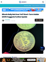 Bitcoin Rally Not Over Yet? Short-Term Holder MVRV Suggests Further Upside