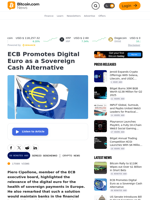 ECB Promotes Digital Euro as a Sovereign Cash Alternative – Crypto News Bitcoin News