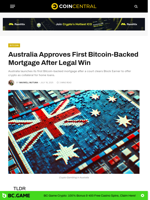 Australia Approves First Bitcoin-Backed Mortgage After Legal Win - CoinCentral