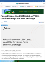 Falcon Finance Has USDf Listed on VOOI’s Omnichain Perps and RWA Exchange - TheNewsCrypto