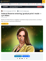 Lyn Alden: Get Ready for the Federal Reserve's 'Gradual Print'