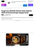 Dogecoin (DOGE) Market Data Signals Shift Amid Exchange Supply Drop - U.Today