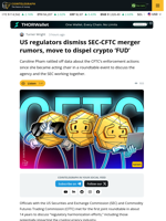 US Regulators Dismiss SEC-CFTC Merger Rumors, Move to Dispel Crypto ‘FUD’