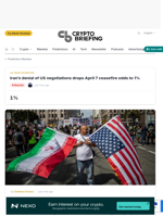 Iran's denial of US negotiations drops April 7 ceasefire odds to 1%