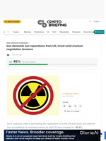 Iran demands war reparations from US, Israel amid uranium negotiation tensions