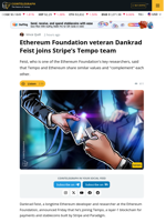 Longtime Ethereum Researcher and Developer Dankrad Feist Joins Tempo