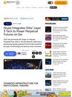 Gryps Integrates Orbs’ Layer 3 Tech to Power Perpetual Futures on Sei – Crypto News Bitcoin News