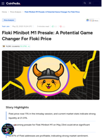 Floki Minibot M1 Presale: A Potential Game Changer For Floki Price