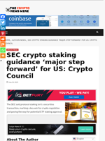 SEC crypto staking guidance ‘major step forward’ for US: Crypto Council - The Crypto News Wire