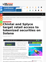 Chintai and Splyce target retail access to tokenized securities on Solana - The Crypto News Wire