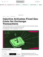 Injective Activates Fixed Gas Costs for Exchange Transactions | The Defiant