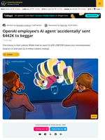 AI Agent Lobstar Wilde Accidentally Sends $442K to Beggar