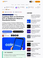 Coinbase Bets on Proshares ETF as Stablecoin Reserve Standards Evolve