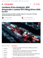 Cardano Price Analysis: Will Grayscale’s Latest ETF Filing Drive ADA to $1? - Coinspeaker