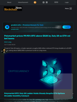 Polymarket prices 99.95% BTC above $52K by July 20 as ETH vol bet looms - Blockchain.News