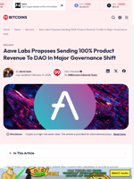 Aave Labs Proposes Sending 100% Product Revenue To DAO In Major Governance Shift - 99Bitcoins