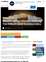 Bitcoin Falls as Altcoins Start to Rally