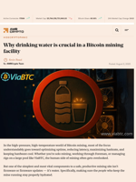 Why drinking water is crucial in a Bitcoin mining facility - AMBCrypto