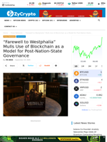 “Farewell to Westphalia” Mulls Use of Blockchain as a Model for Post-Nation-State Governance