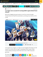 Las Vegas man accused of running $24M crypto-linked Ponzi scheme