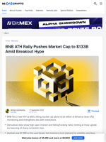 BNB ATH Signals Strength, but Is a Sharp Correction Ahead?